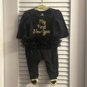 Koala Kids My 1st New Years Eve Tutu Onesie Size 3-6M. LIKE NEW!